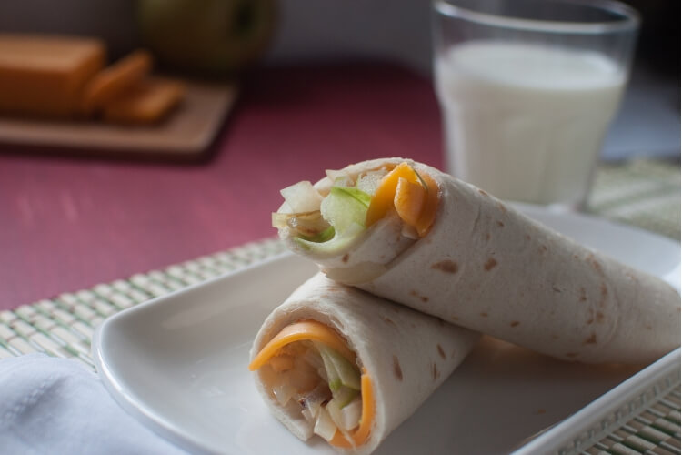 Apple and Sweet Onion Wraps with Greek Yogurt Mayo Featured Image
