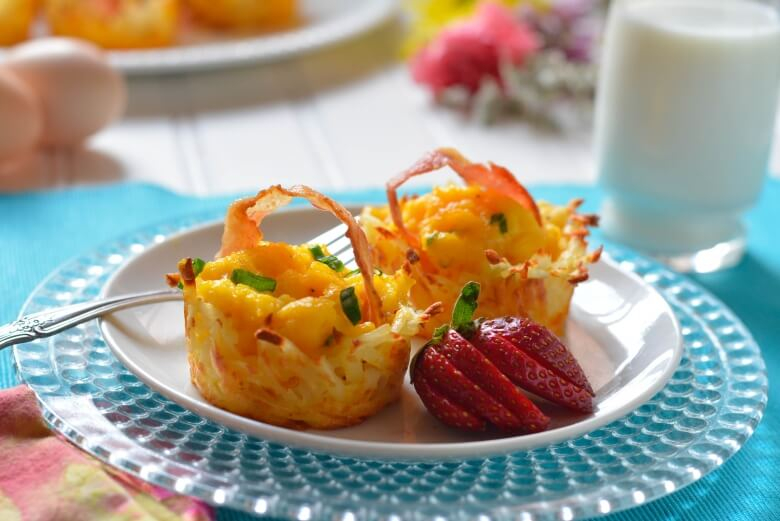 Cheesy Egg Breakfast Baskets Featured Image