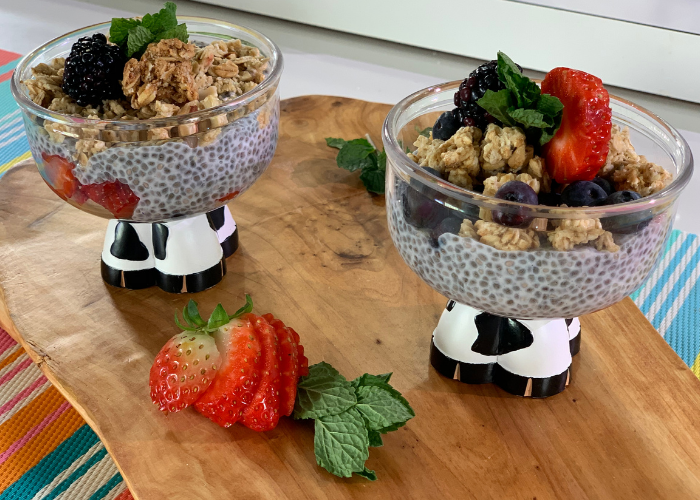 Chia Seed and Granola Berry Pudding Featured Image