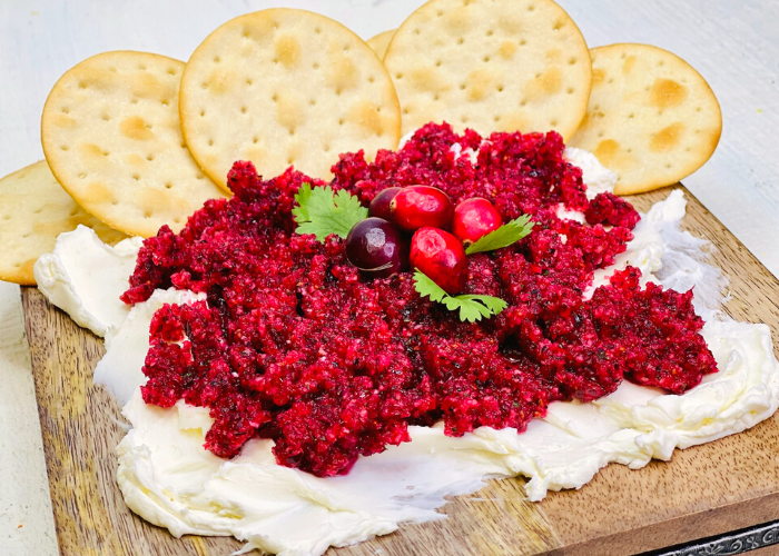 Cranberry Chutney Cream Cheese Board Featured Image
