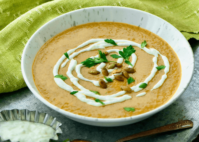Creamy Squash & Mushroom Soup (Diabetes Friendly) Featured Image
