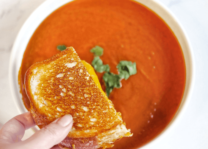 Creamy Tomato Soup & Grown Up Grilled Cheese Sandwiches Featured Image