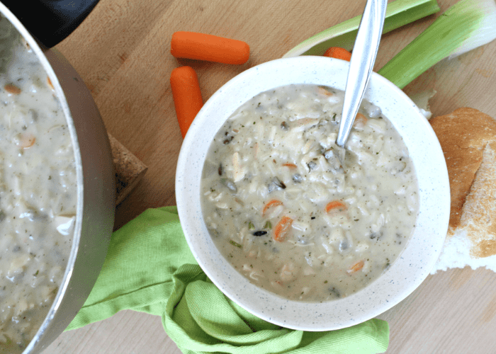 Creamy Turkey and Wild Rice Soup Featured Image