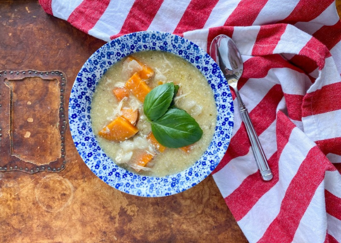 Crockpot Chicken and Dumplings with Sweet Potatoes Featured Image
