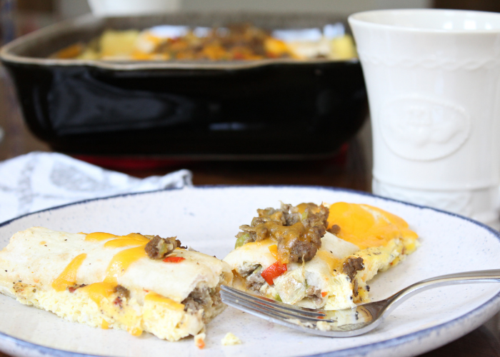 Overnight Breakfast Sausage Enchiladas Featured Image