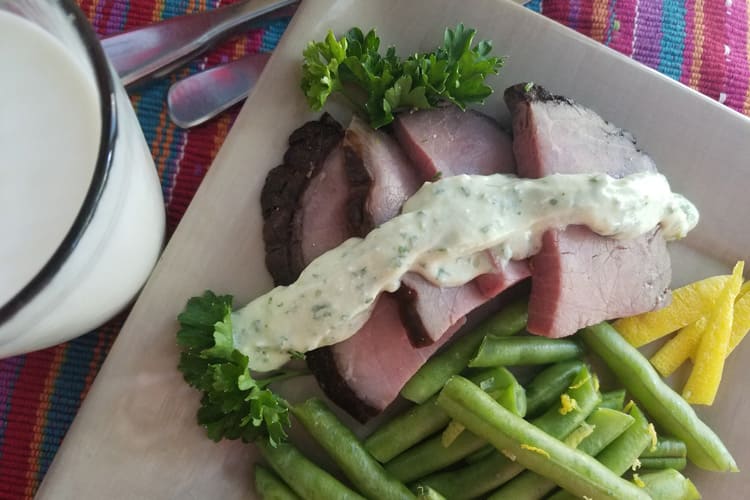 Roast Beef with Creamy Parsley Sauce Featured Image