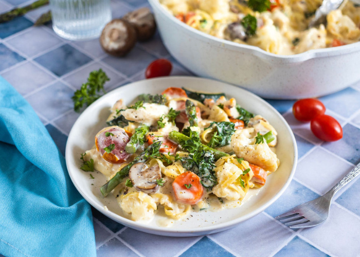 Skillet Chicken and Vegetable Alfredo Featured Image