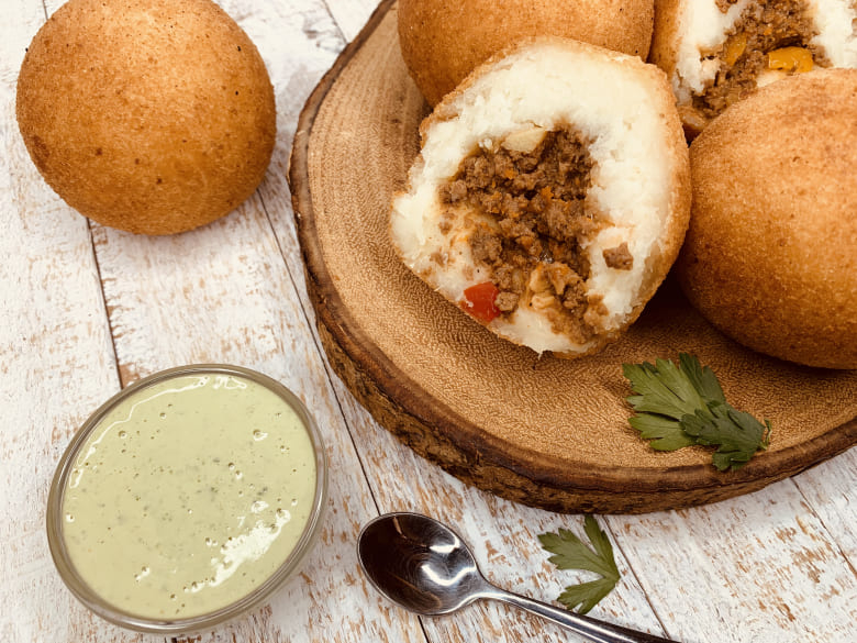 Stuffed Yucca Fritters Featured Image