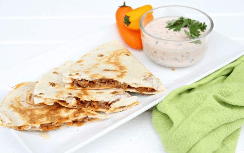 Easy Cheesy Quesadillas with Creamy Mexican Dipping Sauce Featured Image