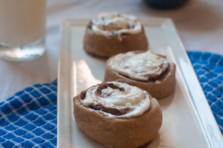 Whole-Grain Cinnamon Rolls with Greek Yogurt Frosting Featured Image