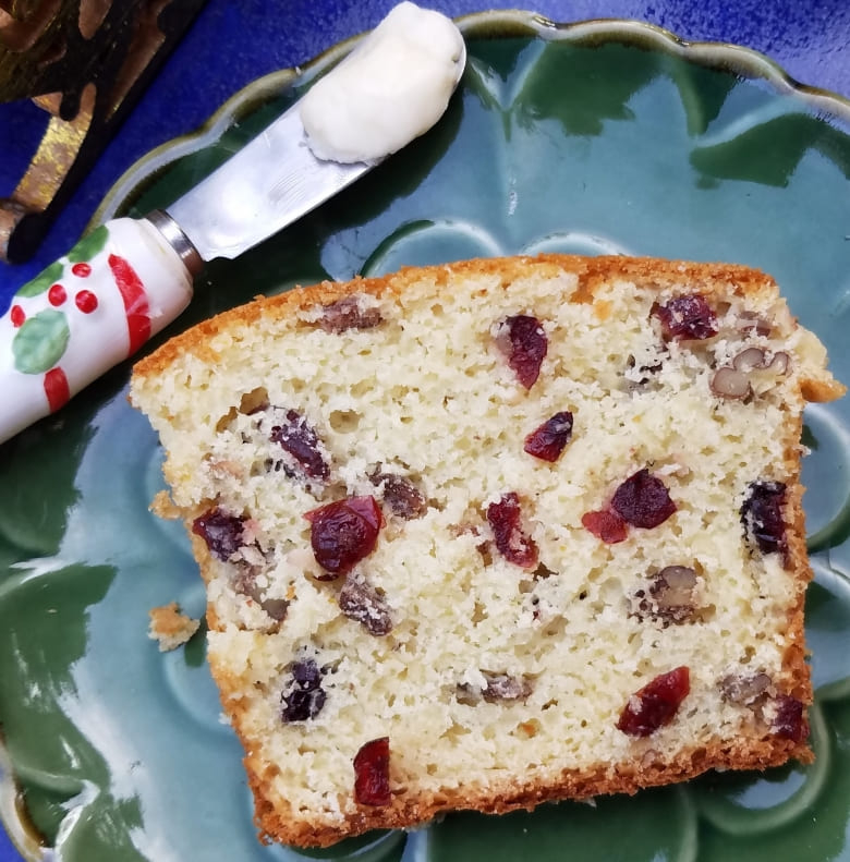 Cranberry Pecan Eggnog Quick Bread Featured Image