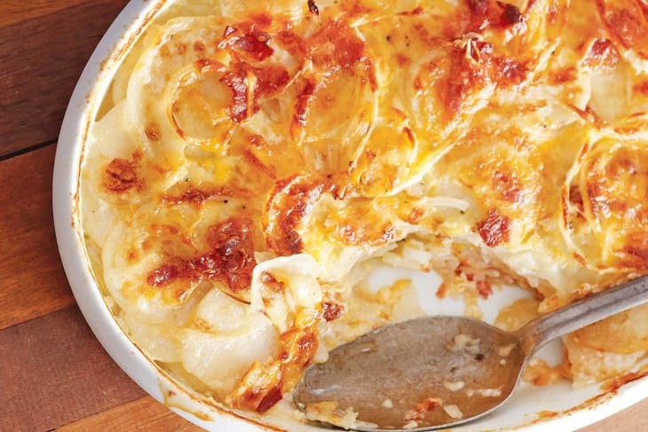 Super Cheesy Bacon and Onion Potato Gratin Featured Image